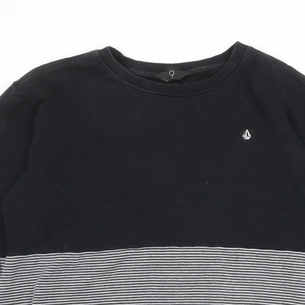 Volcom Mens Black Cotton Pullover Sweatshirt Size XL