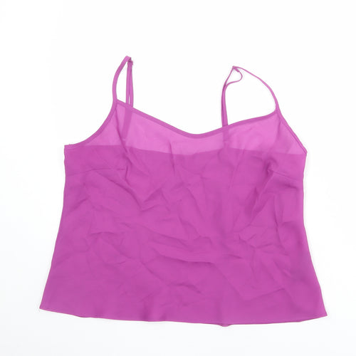 Debenhams Womens Purple Polyester Camisole Tank Size 18 V-Neck