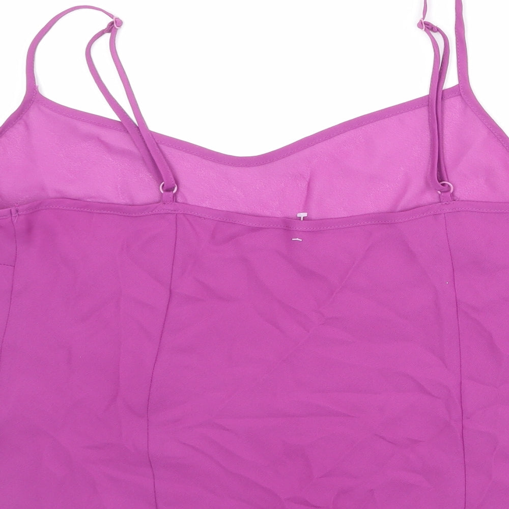 Debenhams Womens Purple Polyester Camisole Tank Size 18 V-Neck