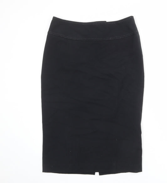 NEXT Womens Black Polyester Straight & Pencil Skirt Size 10 Zip