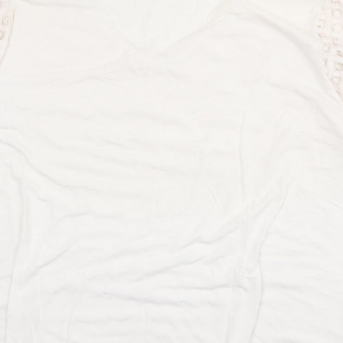 Bonmarché Womens Ivory Polyester Basic Blouse Size 20 V-Neck