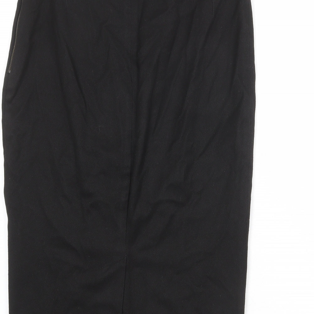 NEXT Womens Black Polyester Straight & Pencil Skirt Size 10 Zip