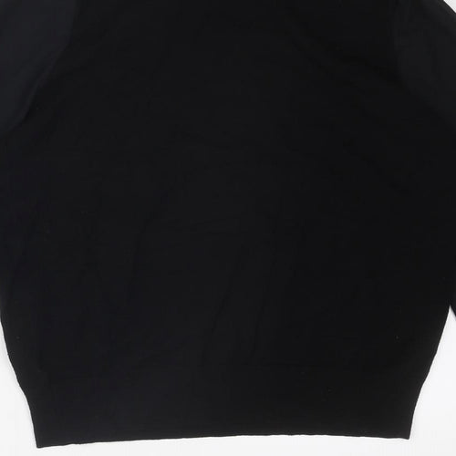 Dorothy Perkins Womens Black Round Neck Viscose Pullover Jumper Size 16