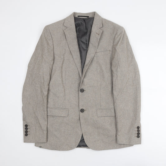 New Look Mens Beige Polyester Jacket Blazer Size 38 Regular