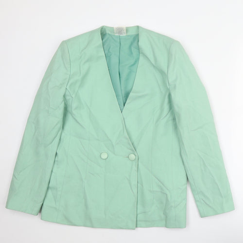 Alexon Womens Green Jacket Blazer Size 16 Button