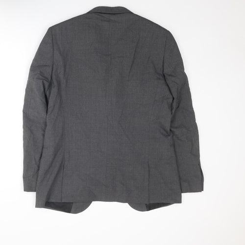 T.M.Lewin Mens Grey Wool Jacket Suit Jacket Size 42 Regular