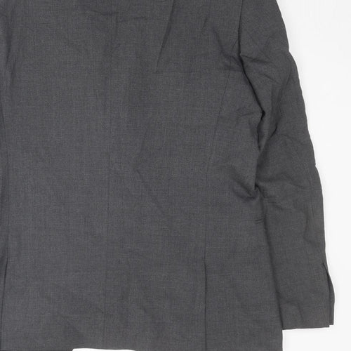 T.M.Lewin Mens Grey Wool Jacket Suit Jacket Size 42 Regular
