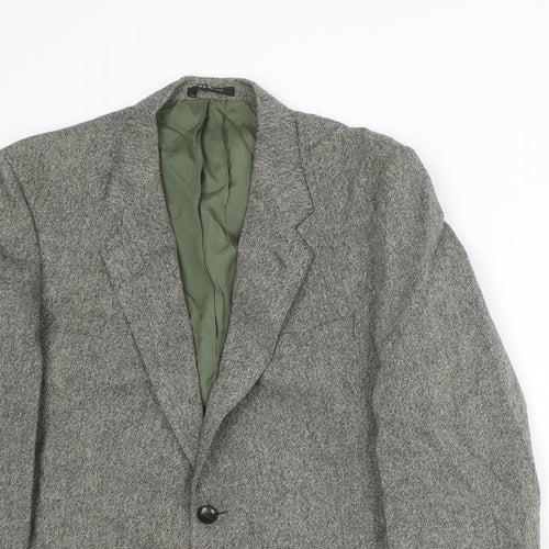St Michael Mens Green Wool Jacket Blazer Size 42 Regular