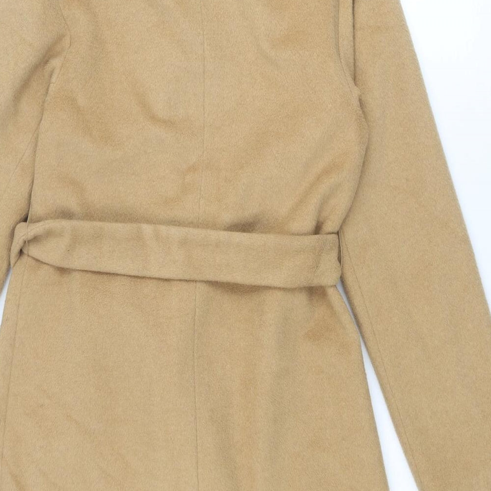 Laura Ashley Womens Beige Overcoat Coat Size 10 Button