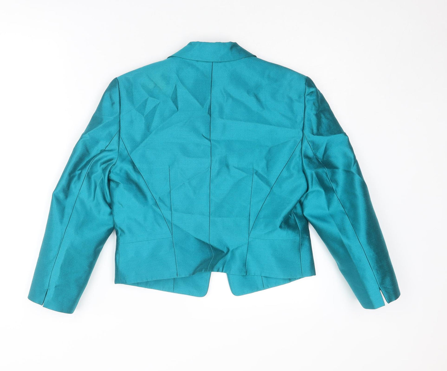 Hobbs Womens Blue Jacket Blazer Size 10 Hook & Eye