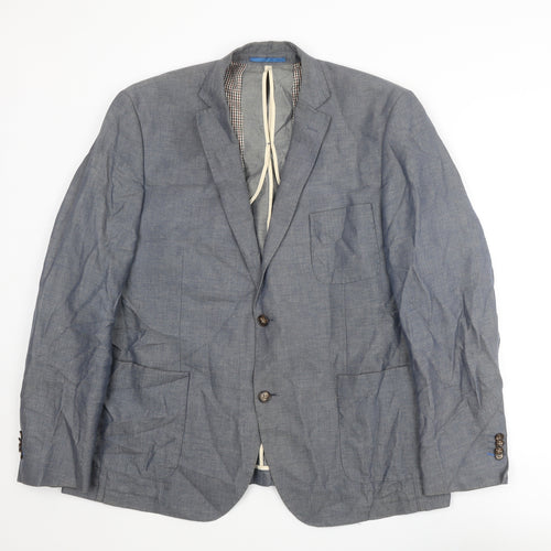 Jasper Conran Mens Blue Linen Jacket Suit Jacket Size 44 Regular