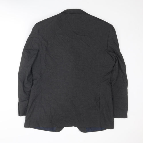 Debenhams Mens Grey Polyester Jacket Suit Jacket Size 44 Regular