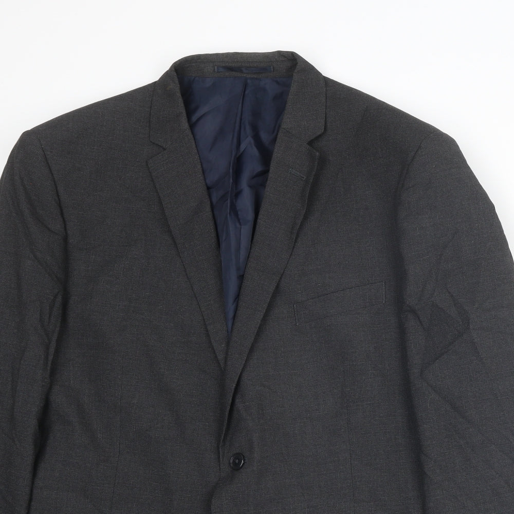 Debenhams Mens Grey Polyester Jacket Suit Jacket Size 44 Regular