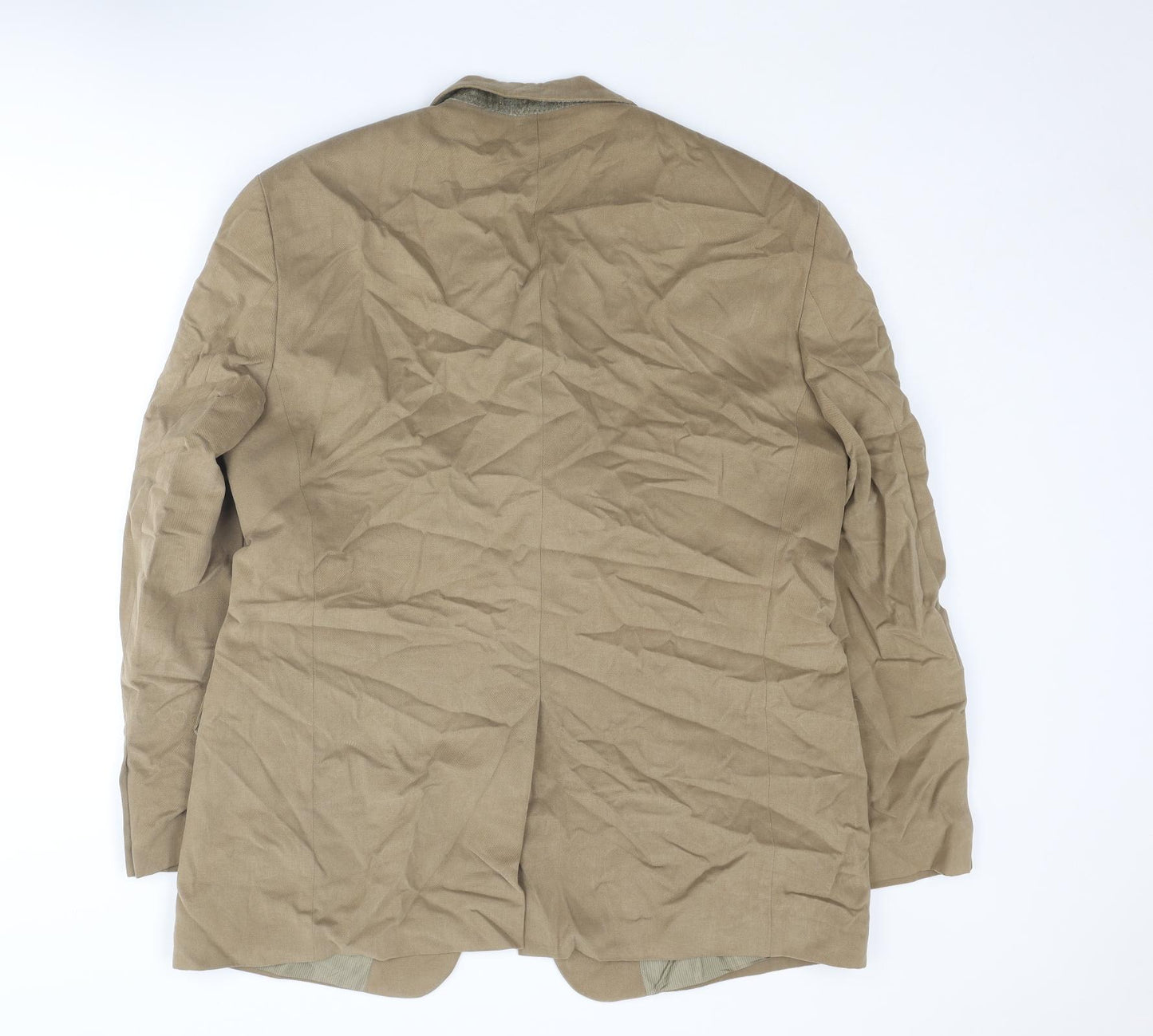 Marks and Spencer Mens Beige Cotton Jacket Suit Jacket Size 44 Regular