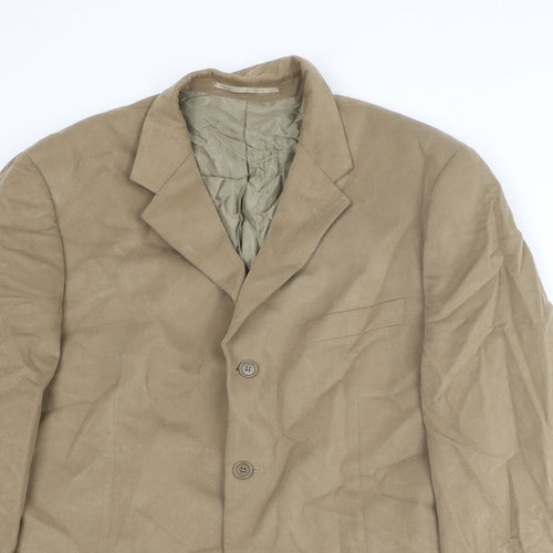 Marks and Spencer Mens Beige Cotton Jacket Suit Jacket Size 44 Regular