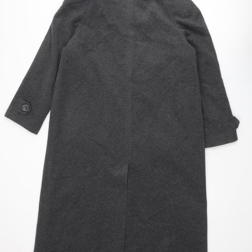 Damart Womens Grey Overcoat Coat Size 16 Button