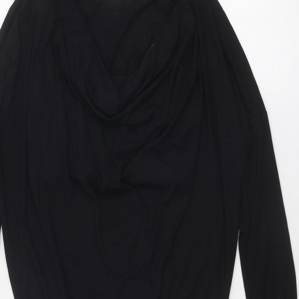 ML Collections Womens Black Polyester Bodycon Size XS Cowl Neck Pullover