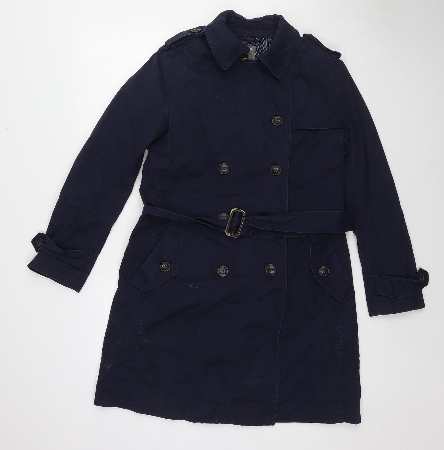 Gap Womens Blue Pea Coat Coat Size S Button