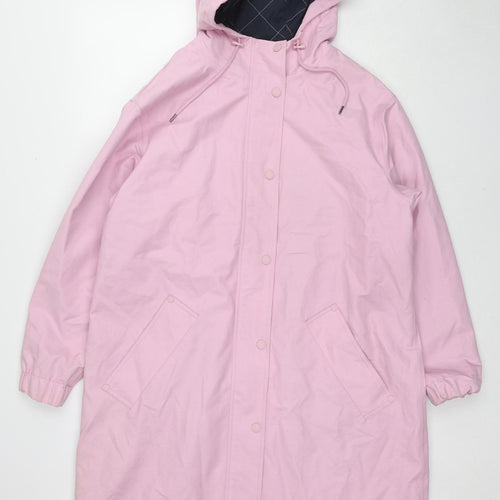 Boden Womens Pink Overcoat Coat Size 16 Zip