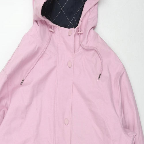 Boden Womens Pink Overcoat Coat Size 16 Zip