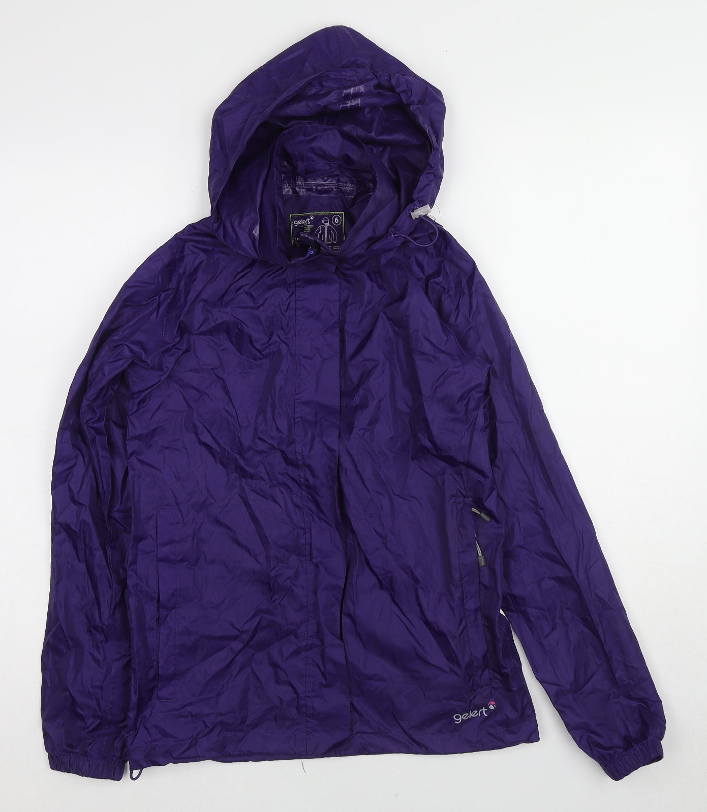 Gelert Womens Purple Windbreaker Jacket Size 6 Zip