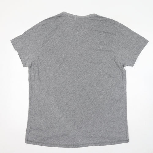 Burton Mens Grey Cotton T-Shirt Size 2XL V-Neck
