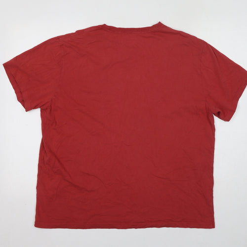 J.CREW Mens Red Cotton T-Shirt Size XL Crew Neck - Colonie NY.
