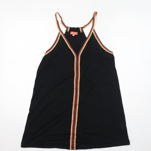 River Island Womens Black Polyester Tank Dress Size S V-Neck Pullover