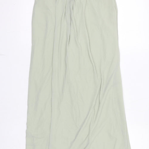 TFNC Womens Green Polyester Maxi Size 12 V-Neck Zip