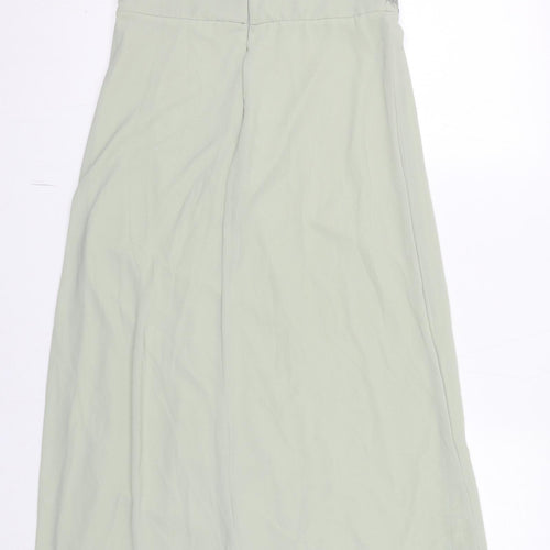 TFNC Womens Green Polyester Maxi Size 12 V-Neck Zip