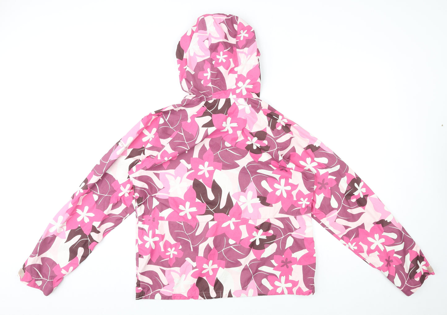 Trespass Womens Pink Floral Anorak Jacket Size L Zip