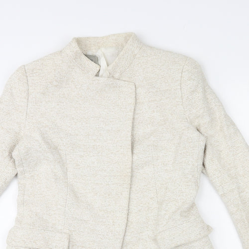 Zara Womens Ivory Jacket Blazer Size M Snap