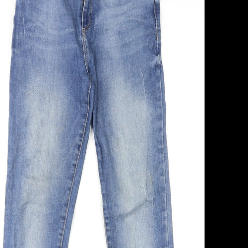 River Island Womens Blue Cotton Skinny Jeans Size 12 L31 in Regular Zip