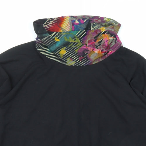 Patricia Dawson Womens Black Polyester Pullover Sweatshirt Size S Pullover