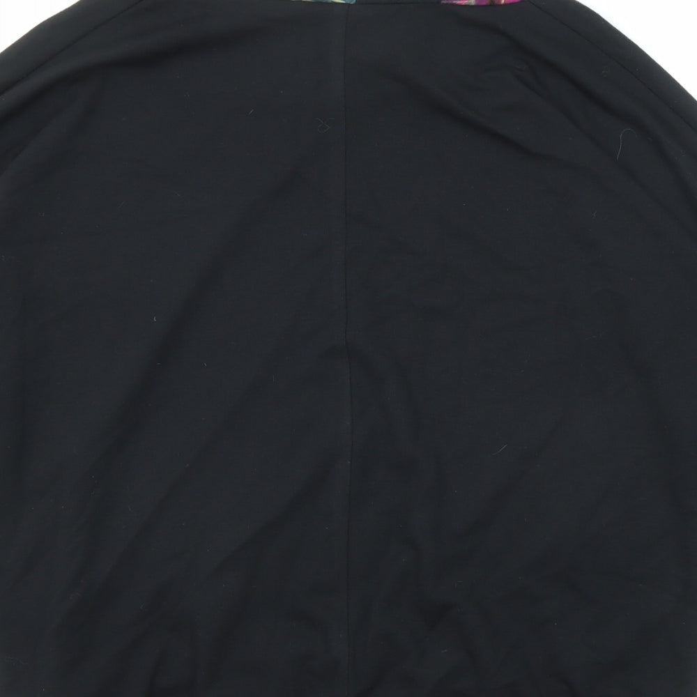 Patricia Dawson Womens Black Polyester Pullover Sweatshirt Size S Pullover