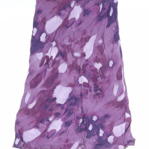 Tagg Womens Purple Geometric Viscose A-Line Skirt Size 14