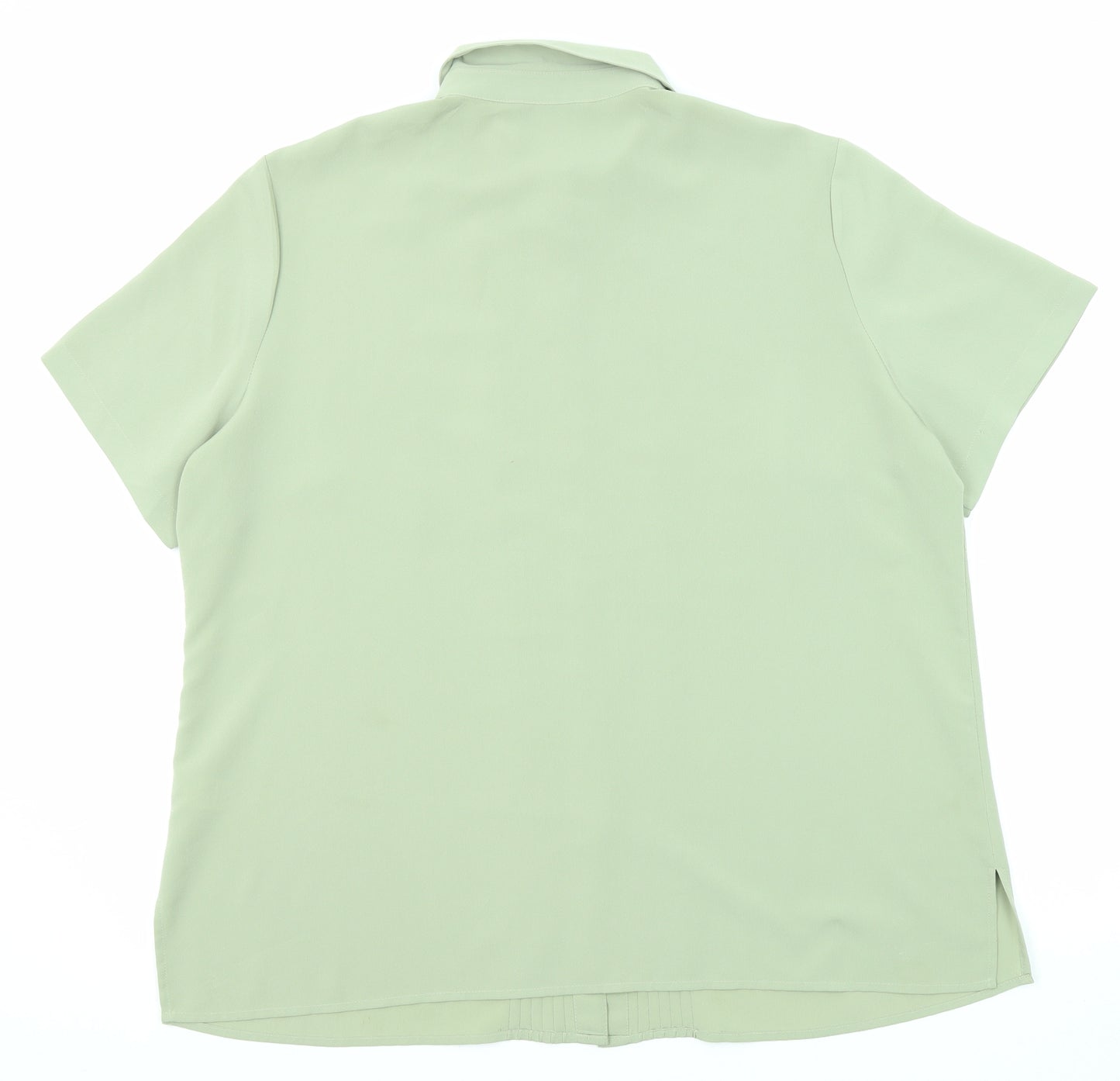 Bonmarché Womens Green Polyester Basic Button-Up Size 20 Collared