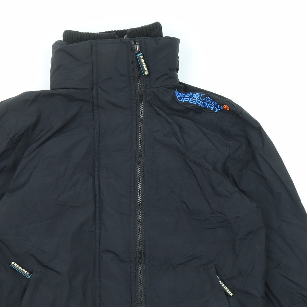 Superdry Mens Black Jacket Size M Zip