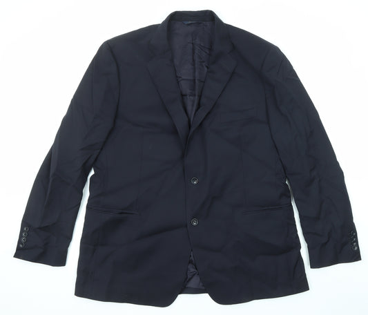 1818 Mens Blue Wool Jacket Suit Jacket Size 48 Regular
