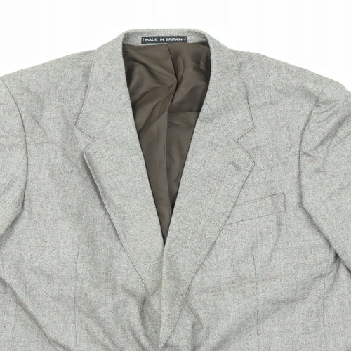 Heritage Clothing Mens Grey Polyester Jacket Suit Jacket Size 44 Regular