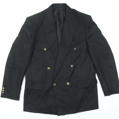 Classic Mens Black Nylon Jacket Blazer Size 42 Regular