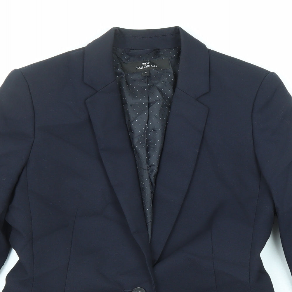 NEXT Womens Blue Polyester Jacket Blazer Size 8