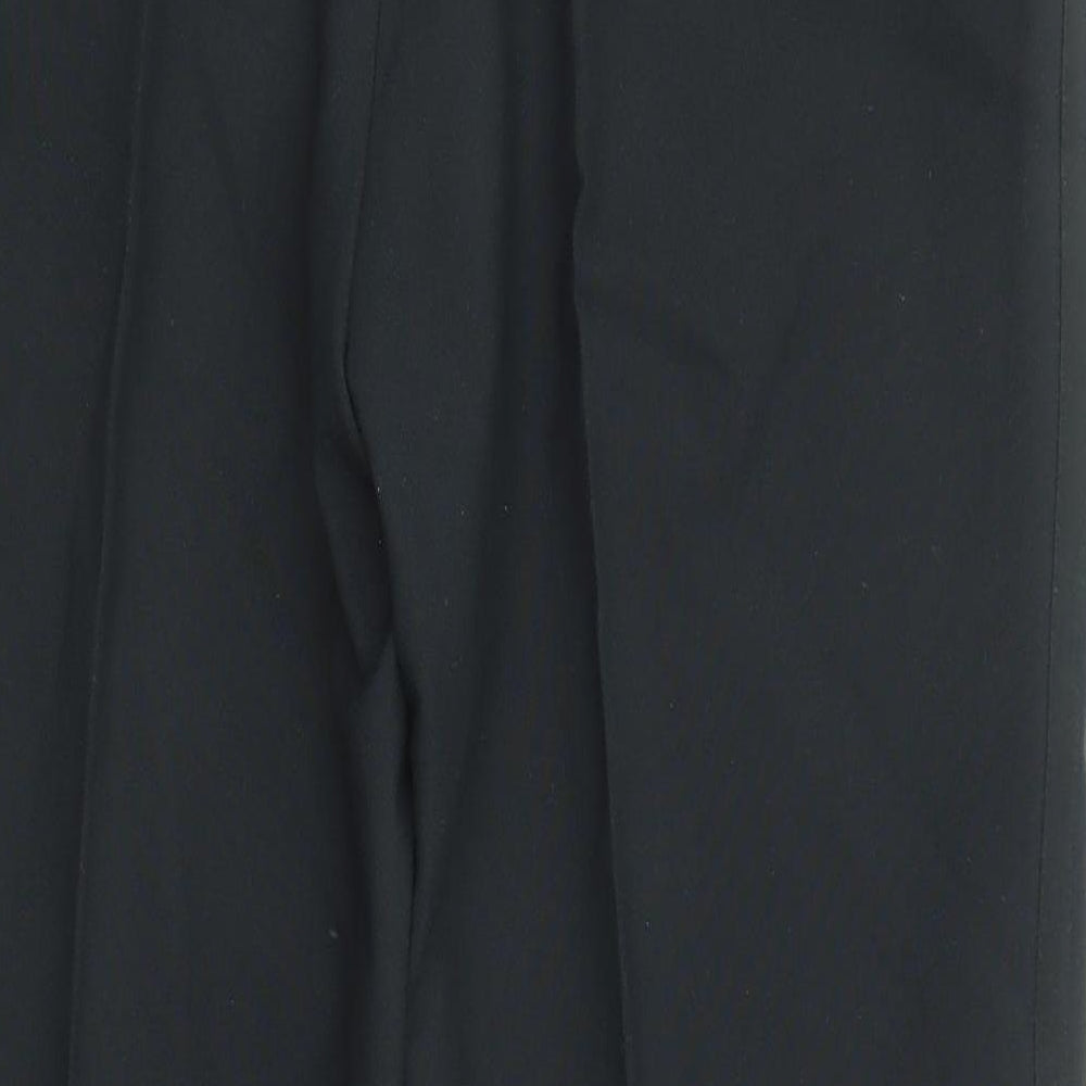 St Michael Mens Black Wool Trousers Size 38 in L33 in Regular Zip