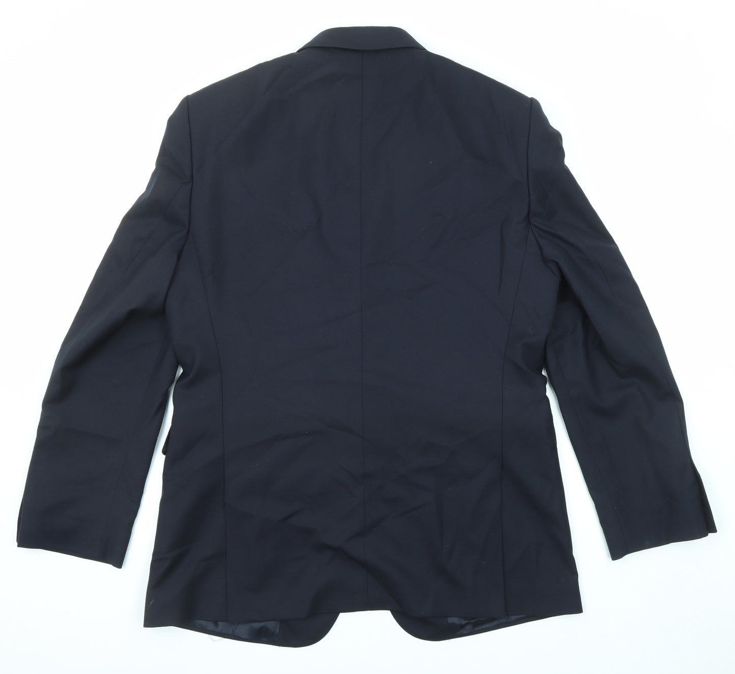 Jaeger Mens Blue Wool Jacket Suit Jacket Size 42 Regular