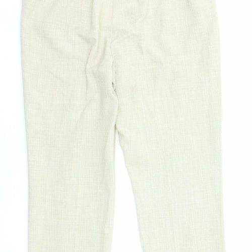 EWM Womens Beige Polyester Trousers Size 14 L26 in Regular
