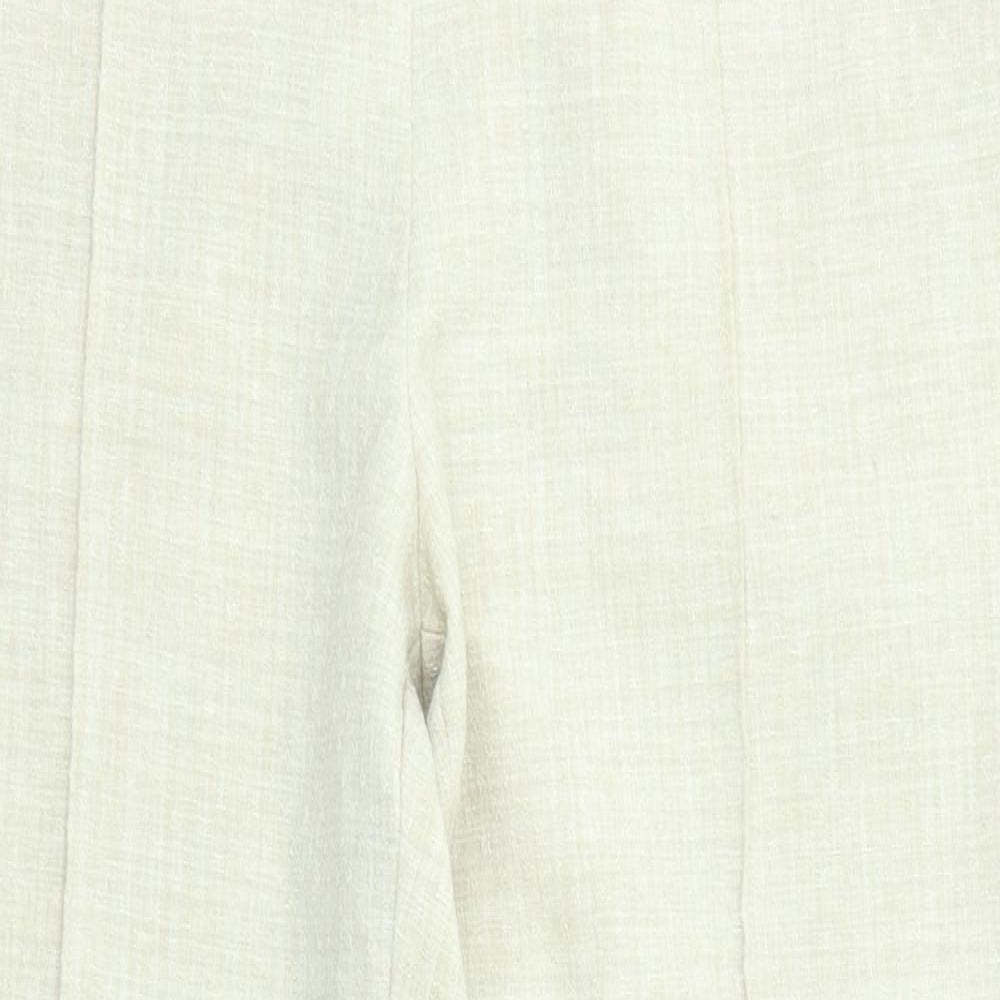 EWM Womens Beige Polyester Trousers Size 14 L26 in Regular