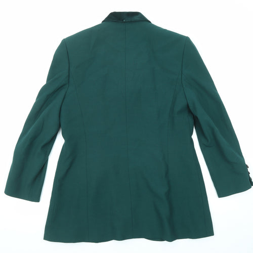 Country Casuals Womens Green Jacket Blazer Size 14 Button