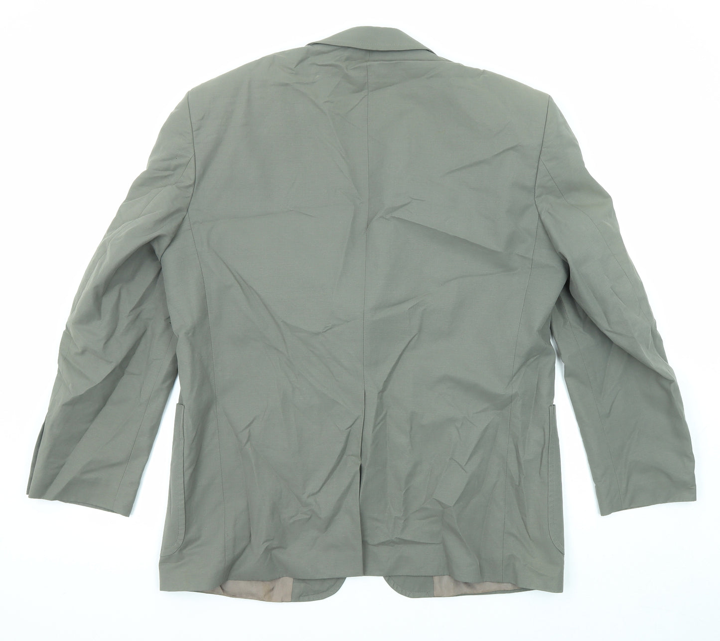 Marks and Spencer Mens Green Cotton Jacket Suit Jacket Size 42 Regular
