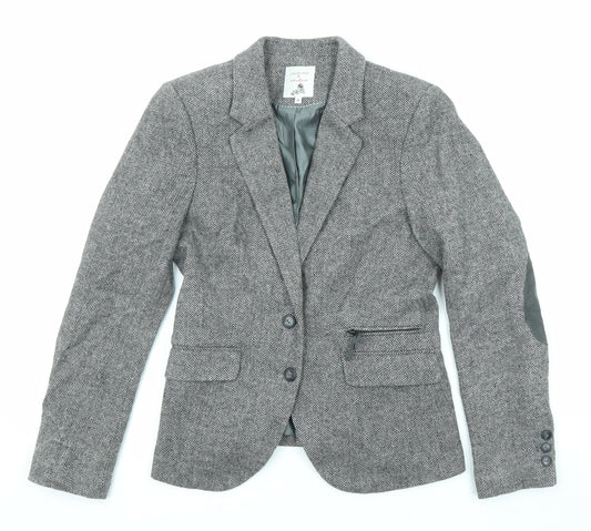 Vackrox Womens Grey Wool Jacket Blazer Size 8