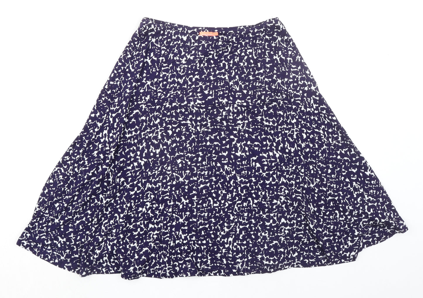 Joules Womens Blue Geometric Viscose Swing Skirt Size 6